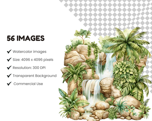 DIY Download Safari Animals Clipart PNG Bundle