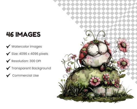 DIY Download Bug Clipart PNG Bundle