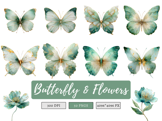 DIY Download Butterfly Clipart PNg Bunlde