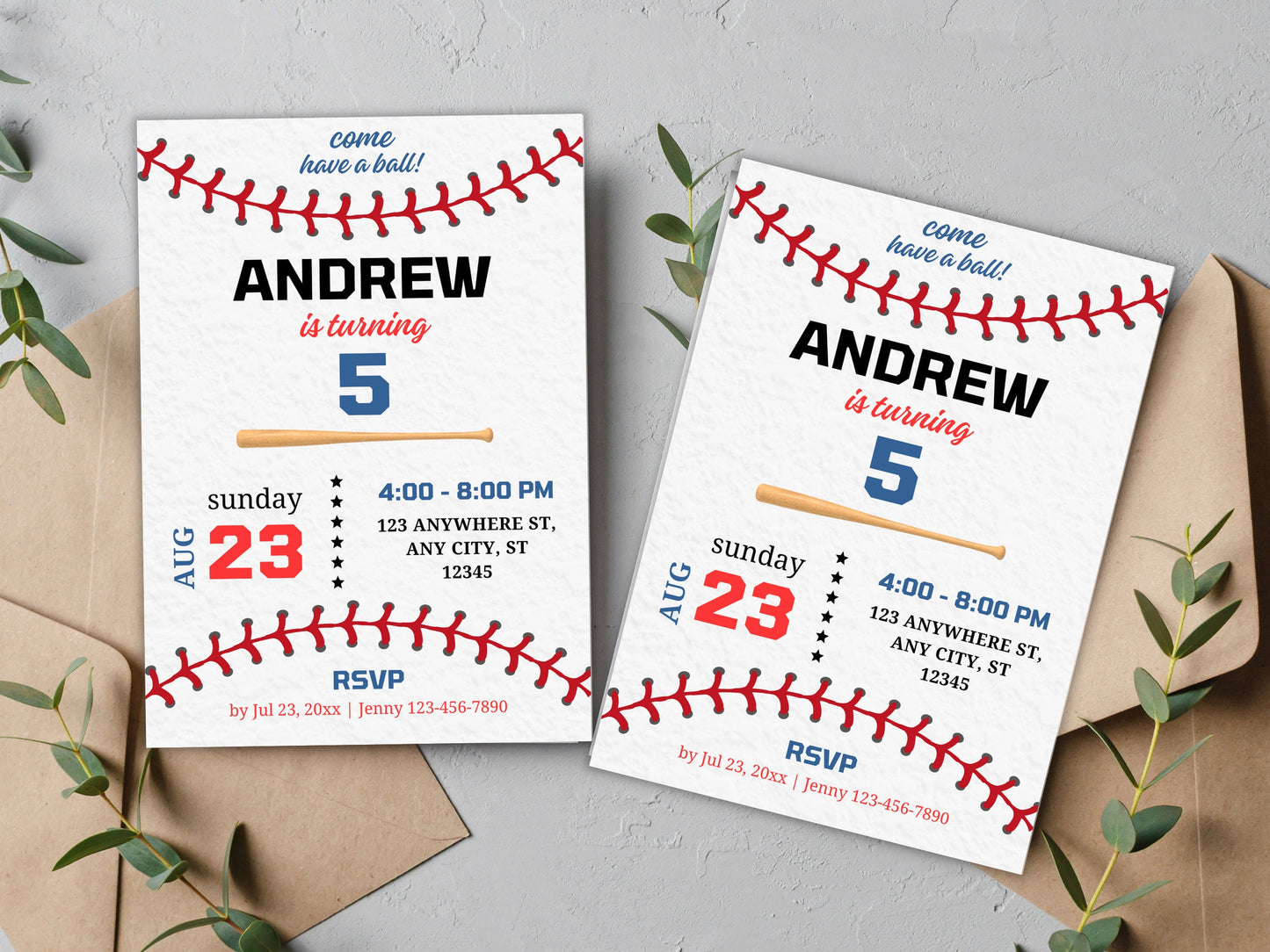 Invitation d'anniversaire sur le thème du baseball (modifiable), invitation pour une fête sur le thème du match (téléchargement numérique)