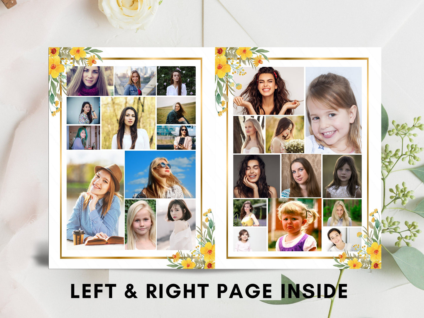 Editable Funeral Program Template, Floral Memorial Service (Digital Download)