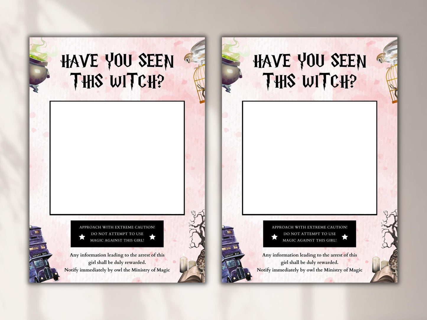 Personalisiertes Geburtstagsplakat „Zauberer gesucht“, Canva-Vorlage (Sofort-Download)