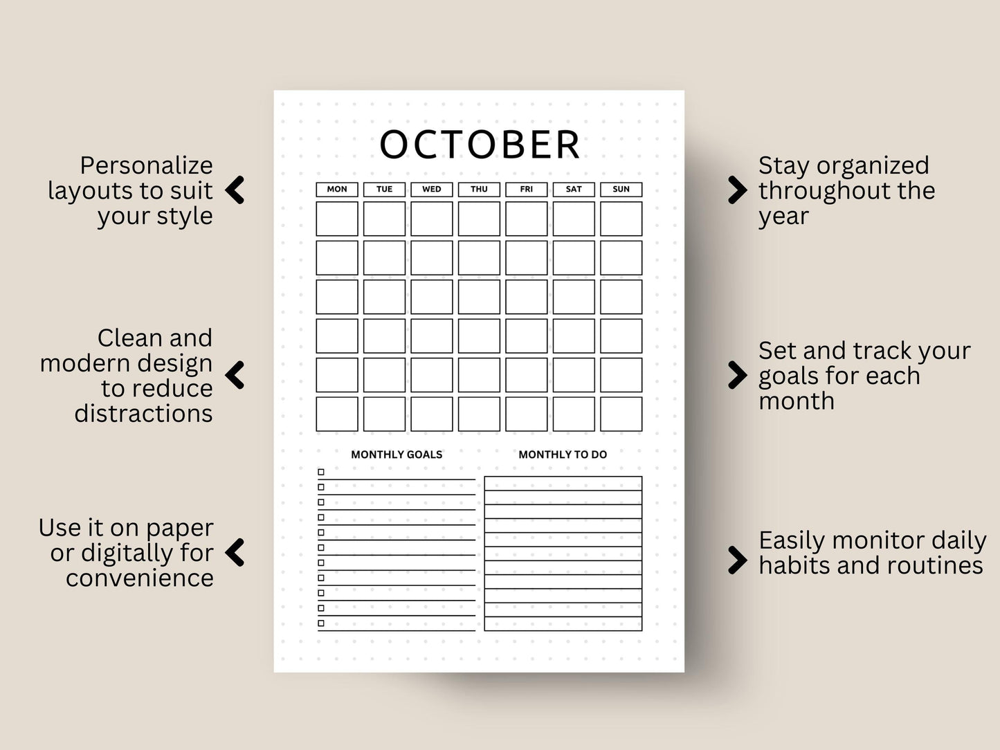Druckbares Kalender-Bundle mit Blumenmuster für 2025: A4 A5, bearbeitbar (Sofort-Download)