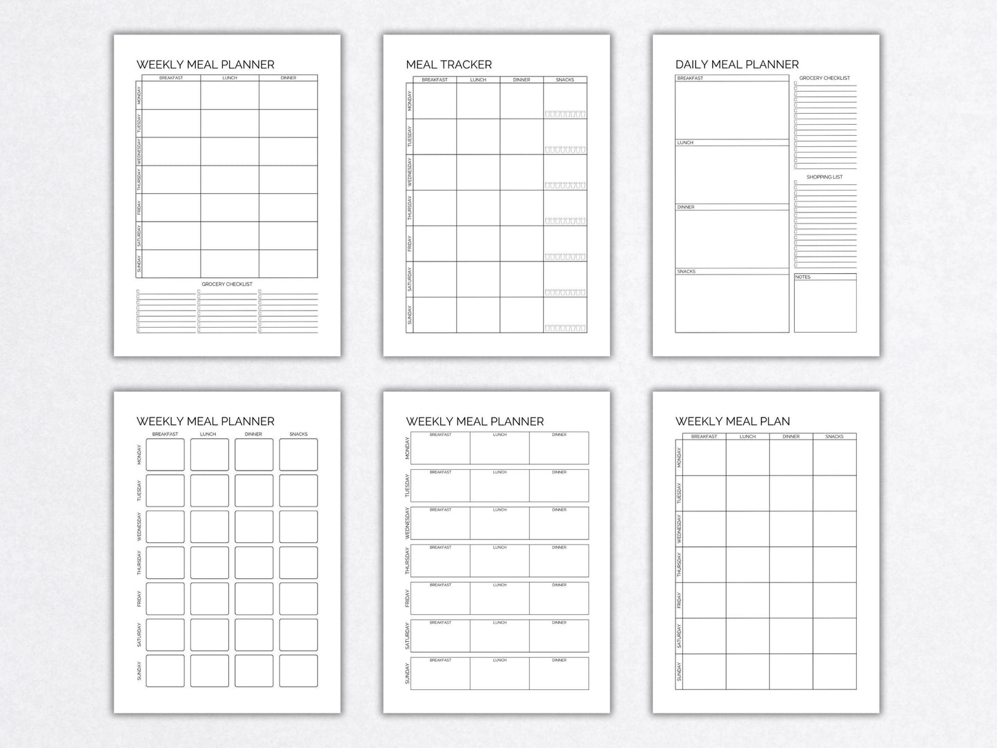 Editable Weekly Meal Planner Template: A4/A5 Printable (Digital Download)