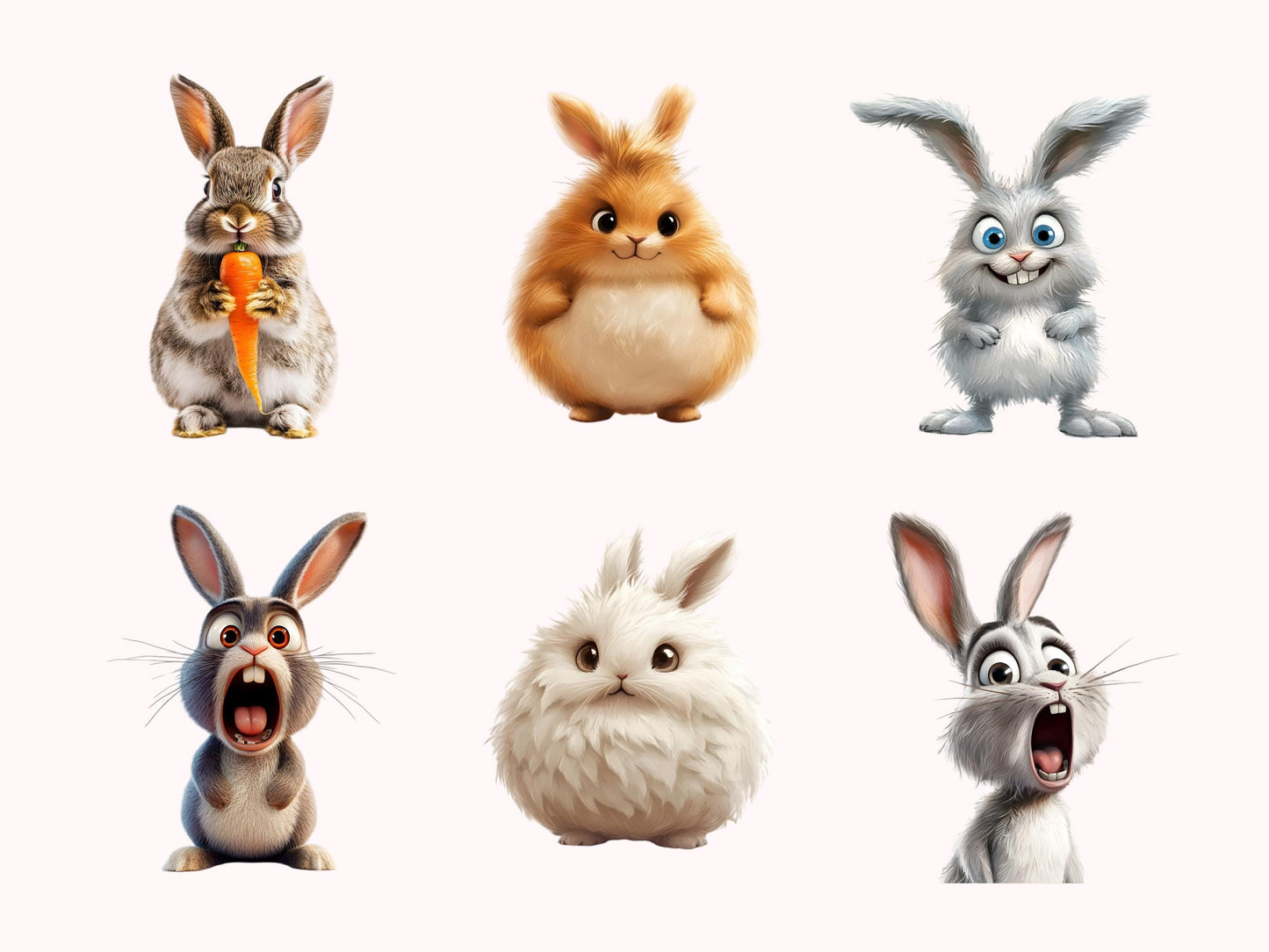 Ensemble d'images clipart de lapins originaux au format PNG, images clipart de lapins amusants, images clipart de lapins rigolos, images clipart de lapins, images clipart de lapins fantaisistes au format PNG, images clipart de lapins