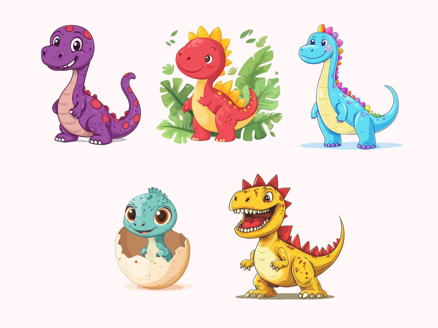 Watercolor Cute Dinosaur Clipart Bundle, Cartoon Dinosaur Clipart png, Dinosaur png, Printable Dino png, Dino Clipart, Babu Dinosaur Clipart