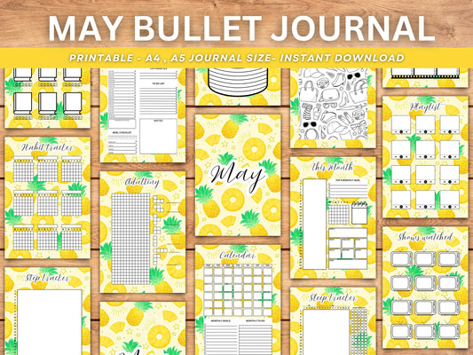 May Journal Bundle: Printable A4/A5 Planner (Digital Download)