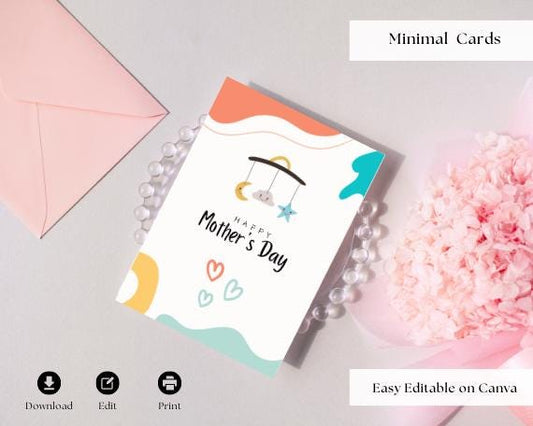 Editable Mother's Day Card Template: Printable Instant Download