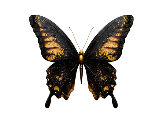 Black And Golden Butterfly Clipart, Butterflies Clipart Bundle png, Watercolor Butterfly Clipart, Golden Sparkling Butterfly Clipart