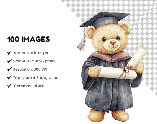 Watercolor Graduation Clipart, Graduation Clipart Bundle png, Girl Graduate Clipart, Graduation Party Clipart, Graduation Ceremony Clipart