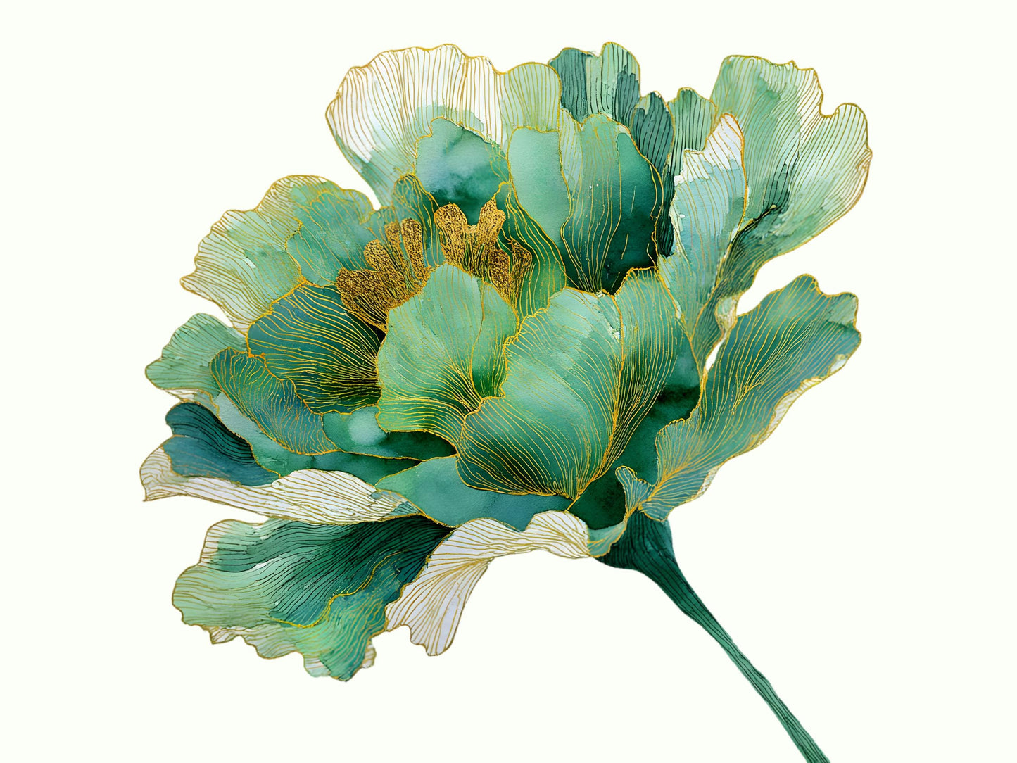 Grüne Blumen-Clipart-Sammlung (PNG), Aquarell-Clipart grüner Blumen, Saga-Clipart grüner Blumen, abstrakte Clipart grüner Blumen, mintgrüne Clipart (PNG)
