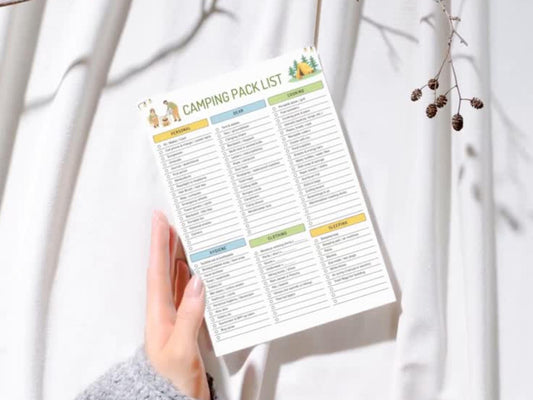 Camping Packing List Printable & Editable, Camping Pack List Template, Packing Checklist, Pack List Planner, Digital Download