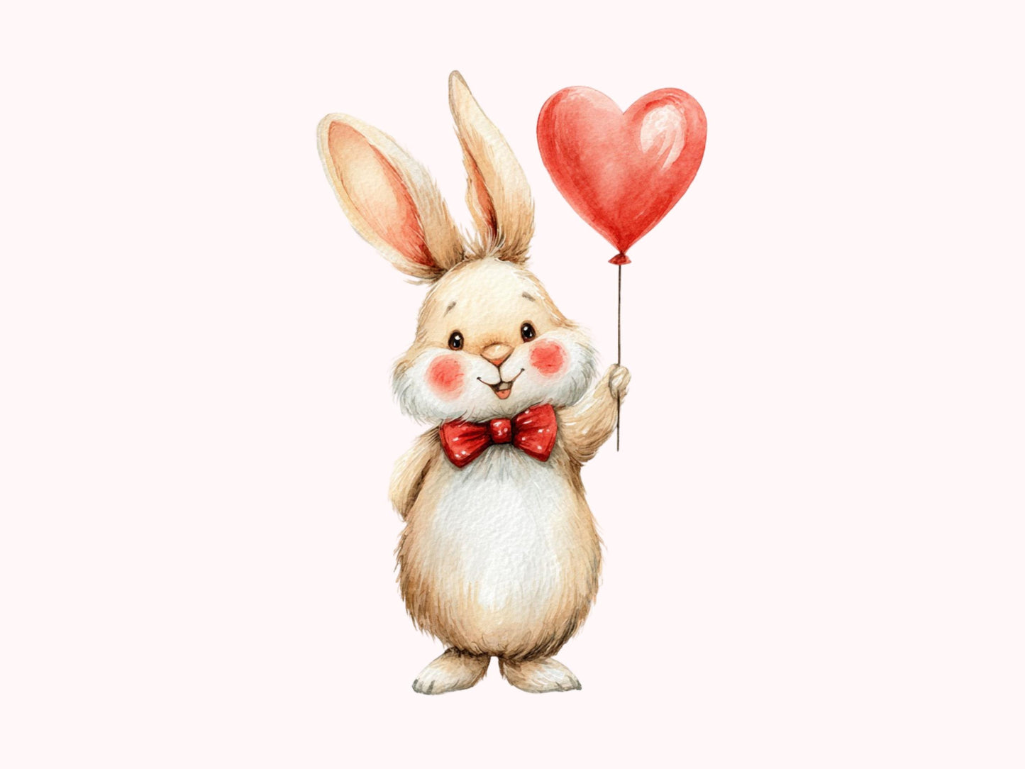 Niedliches Liebeshasen-Clipart-Bundle, Osterhasen-PNG, Kaninchen-Clipart, kommerzielle Nutzung, sofortiger Download