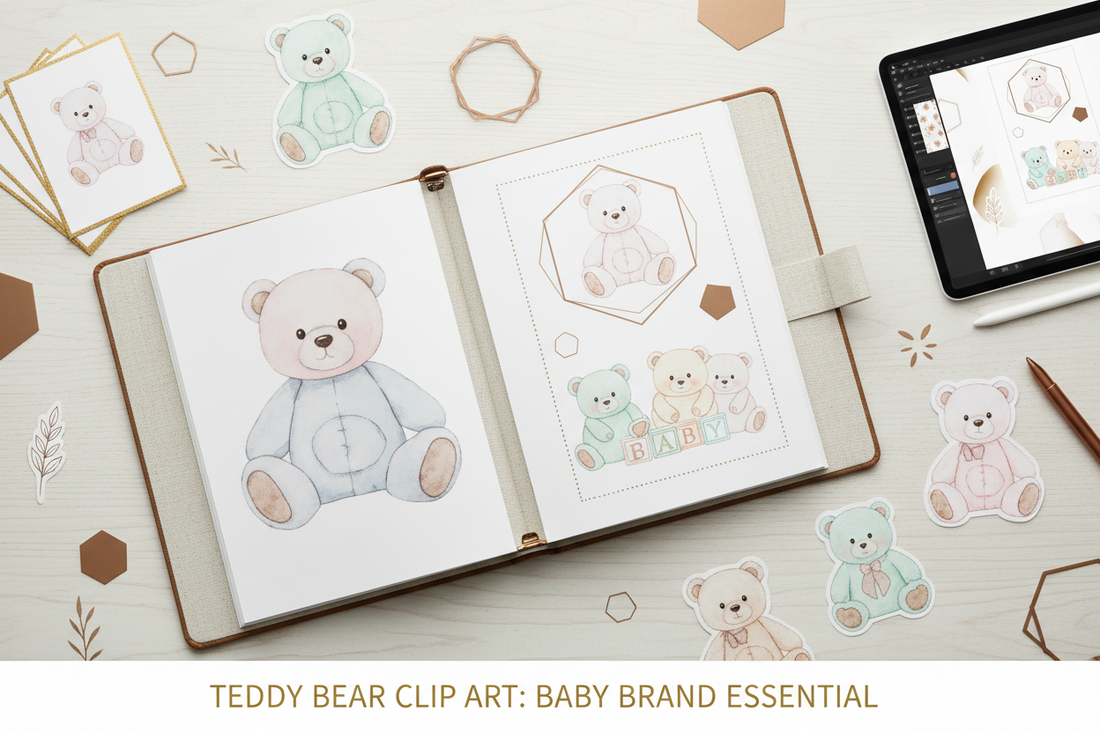 DIY Download Teddy Bear Clipart for Baby Brands