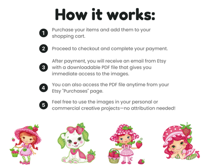 DIY Download Strawberry Clip art Bundle