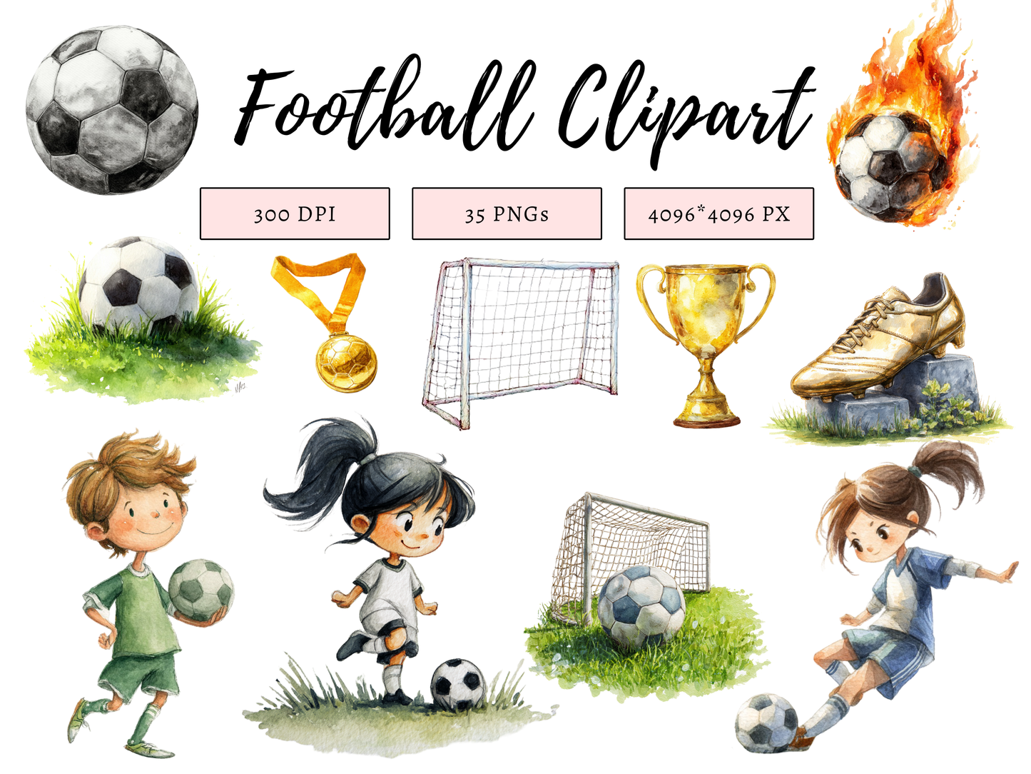 DIY Download Football Clipart Bundle
