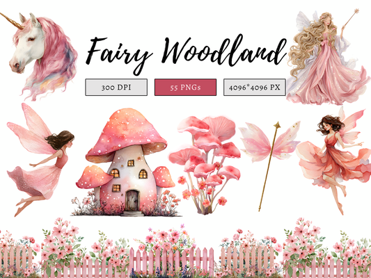 DIY Download Fairy Clipart PNG Bundle