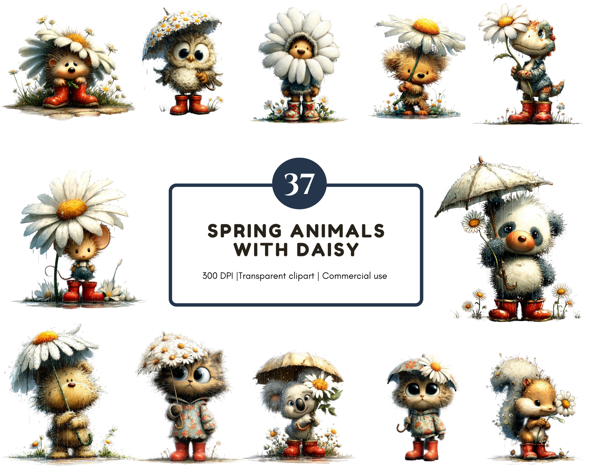 DIY Download Clip art and Animals Bundle