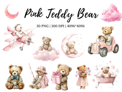 DIY Download Teddy Bear Clip Art Bundle