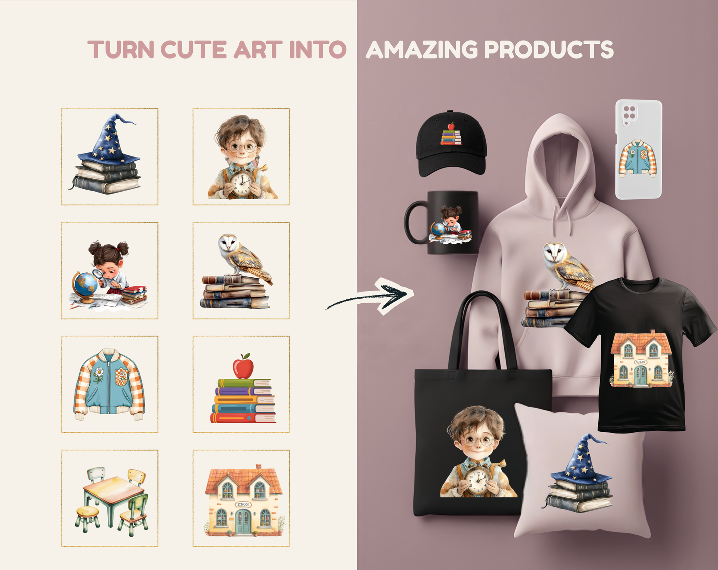 School Clipart Mega Bundle DIY Download
