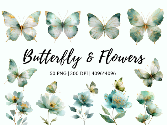 DIY Download Butterfly Clipart PNg Bunlde