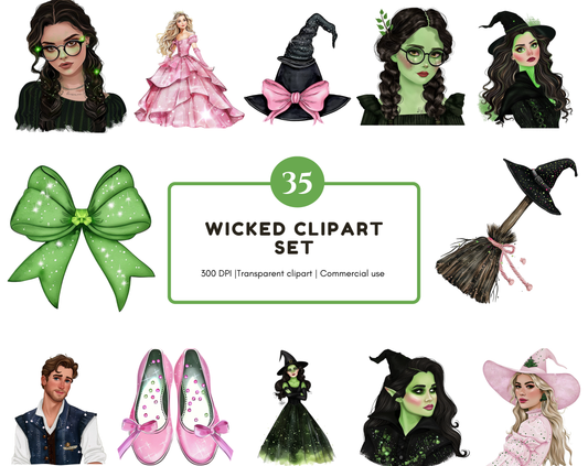 DIY Download Wicked Clip art Bundle