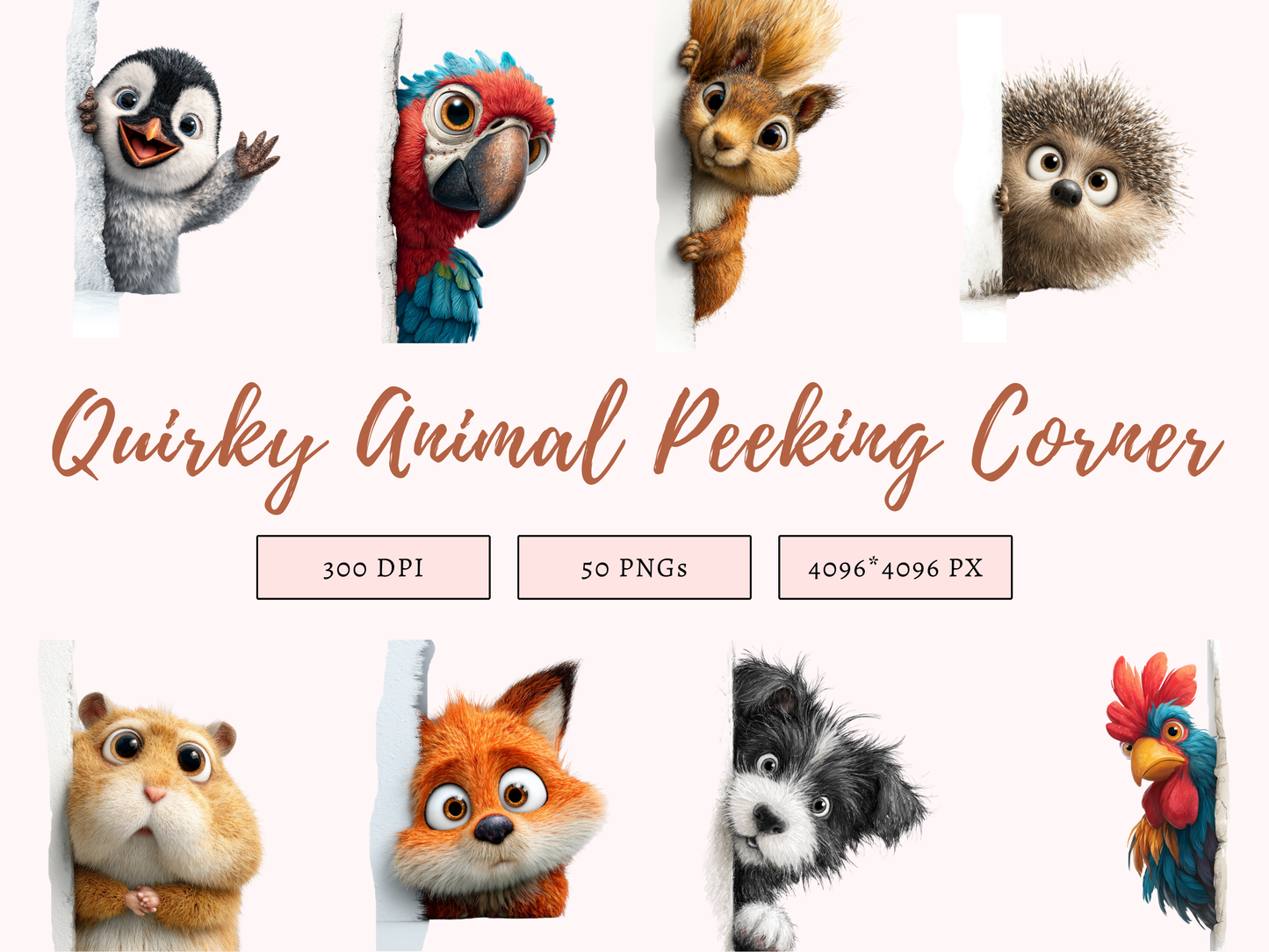 DIY Download Funny Animal Clipart Bundle