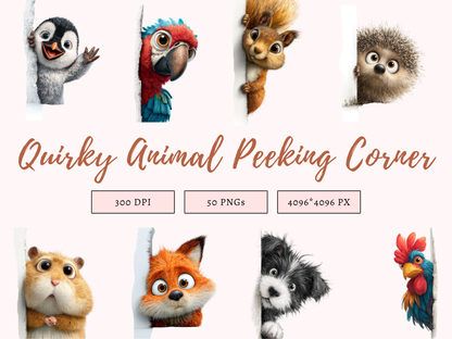 DIY Download Funny Animal Clipart Bundle