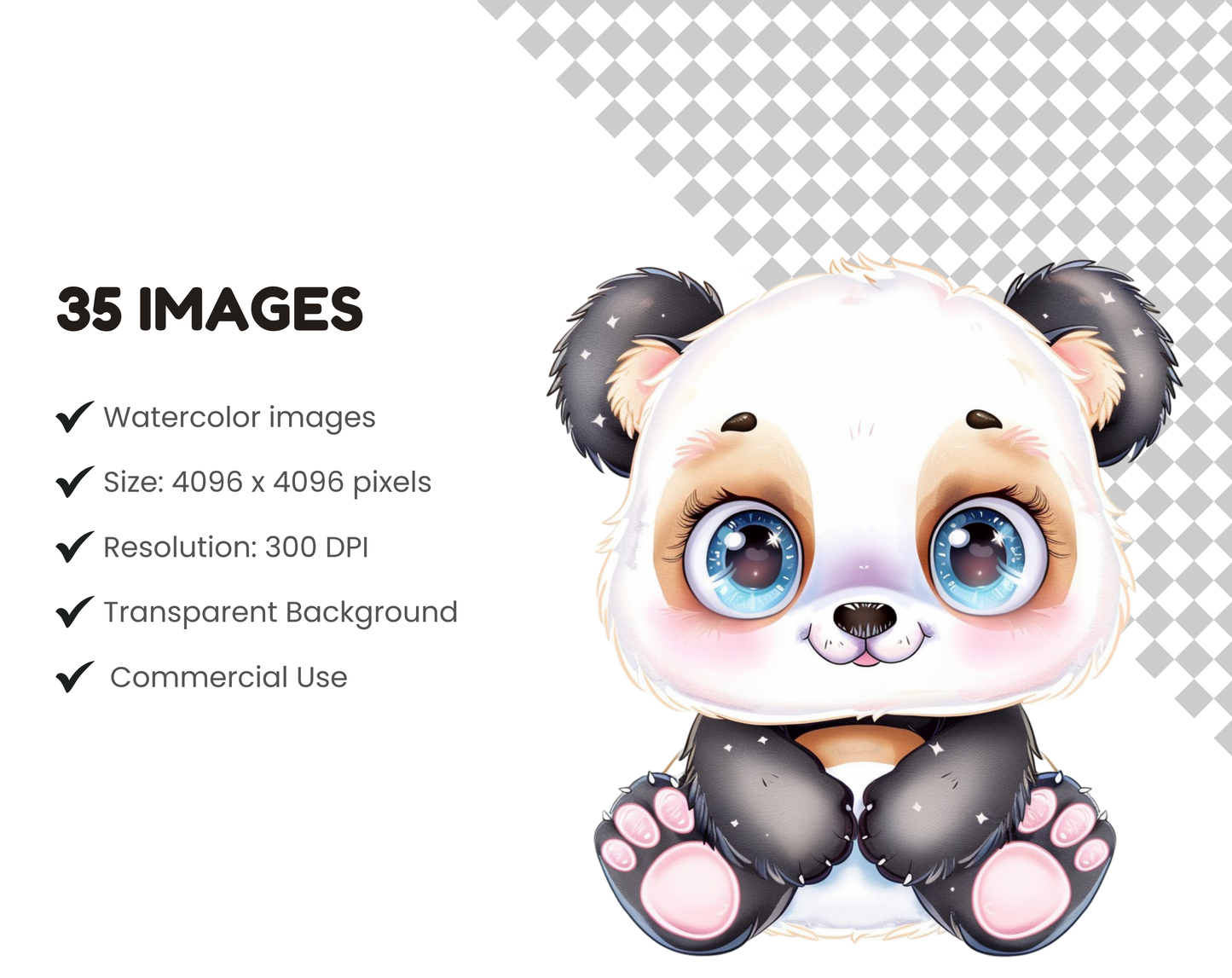 DIY Download kawaii animal clip art Bundle