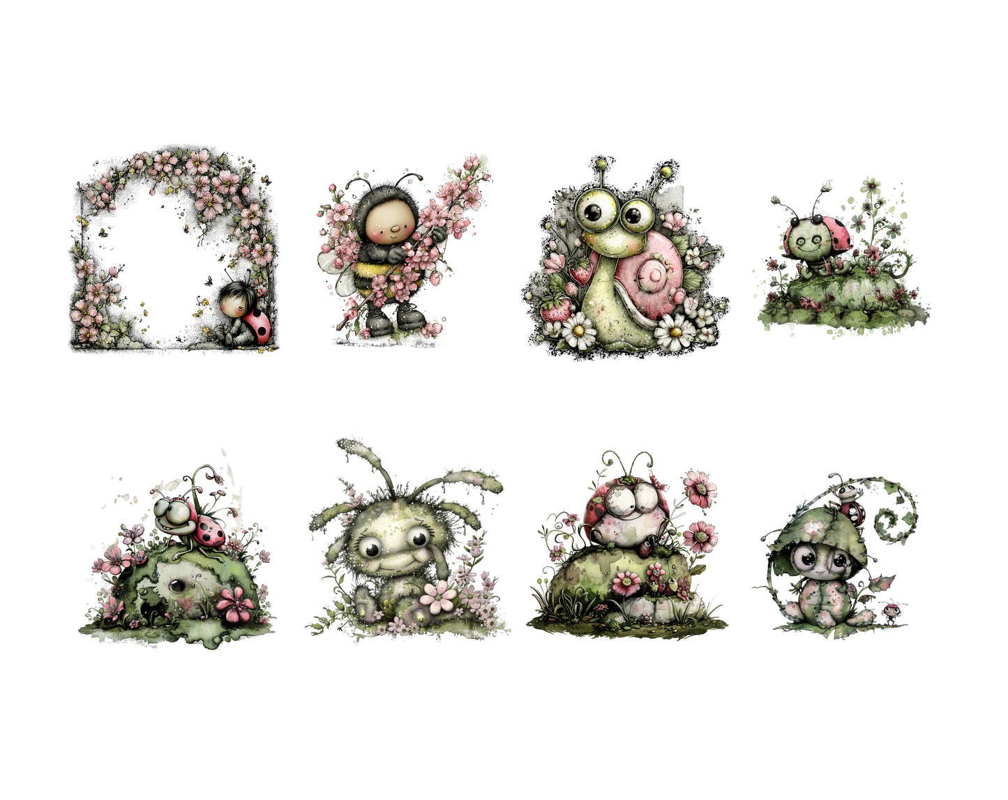 DIY Download Bug Clipart PNG Bundle