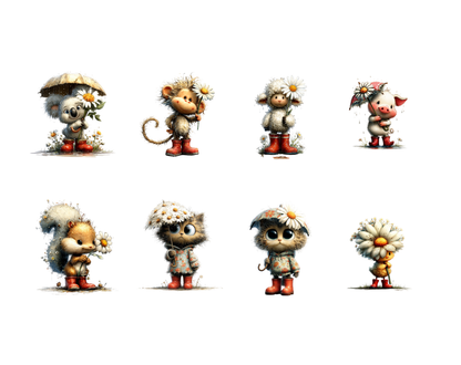 DIY Download Clip art and Animals Bundle