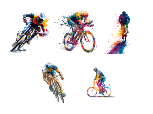 DIY Download Cycling Clipart PNG Bundle