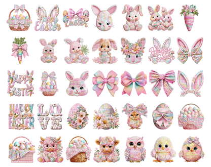 DIY Download Easter clipart bundle bunny png