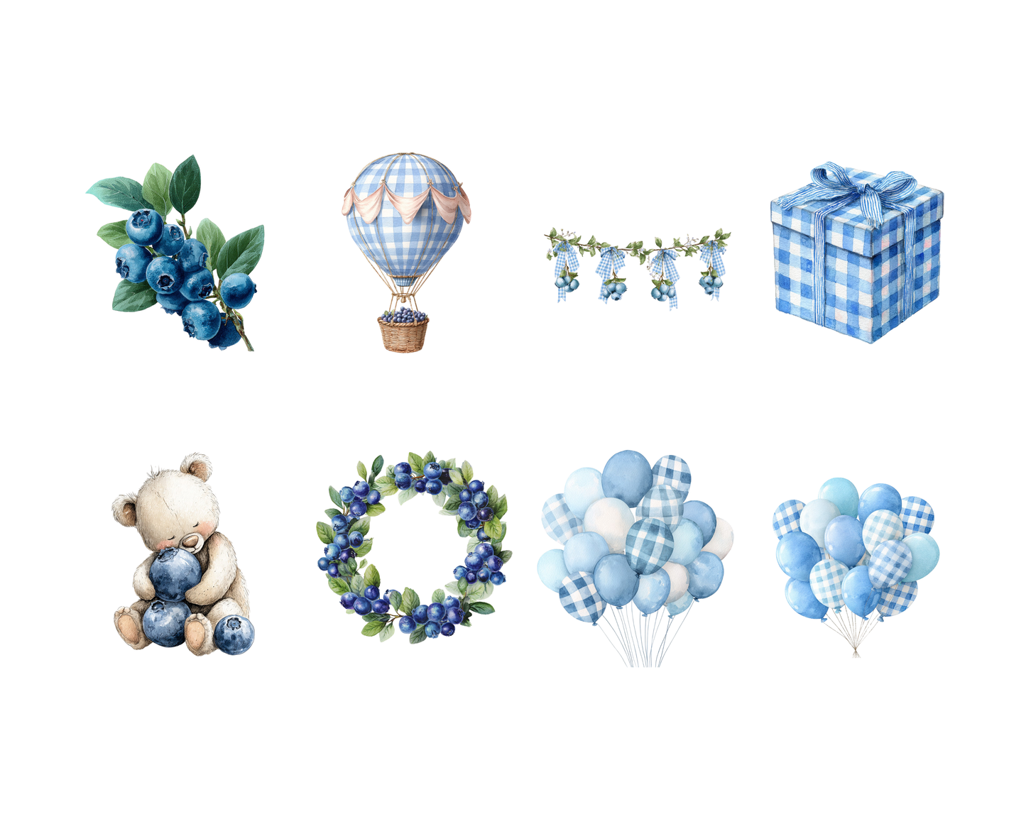 DIY Download Berry First Birthday Clipart Bundle