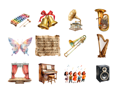 DIY Download School Musical Clip Art Bundle