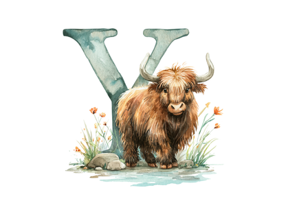 DIY Download animal alphabet letters clip art