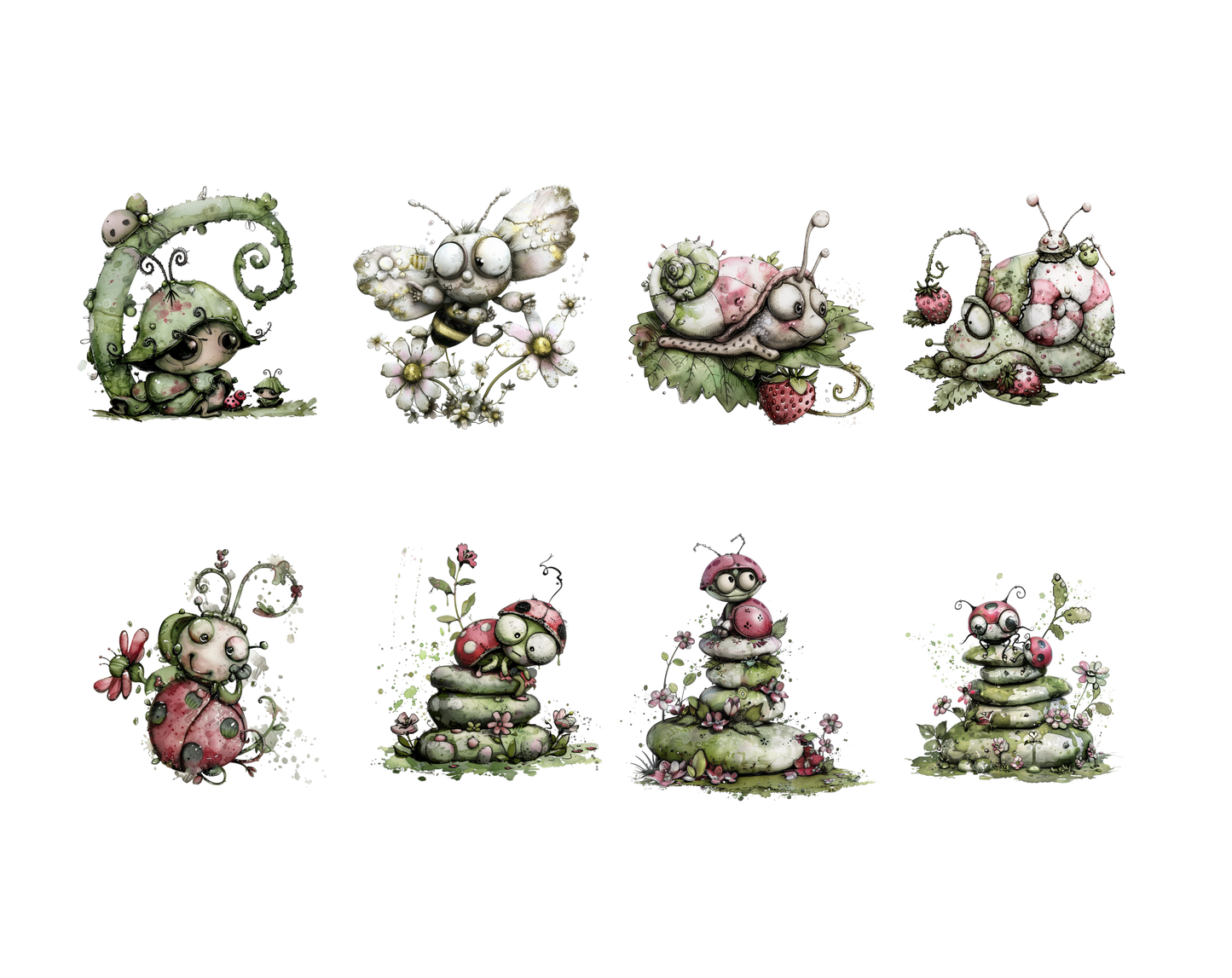 DIY Download Bug Clipart PNG Bundle
