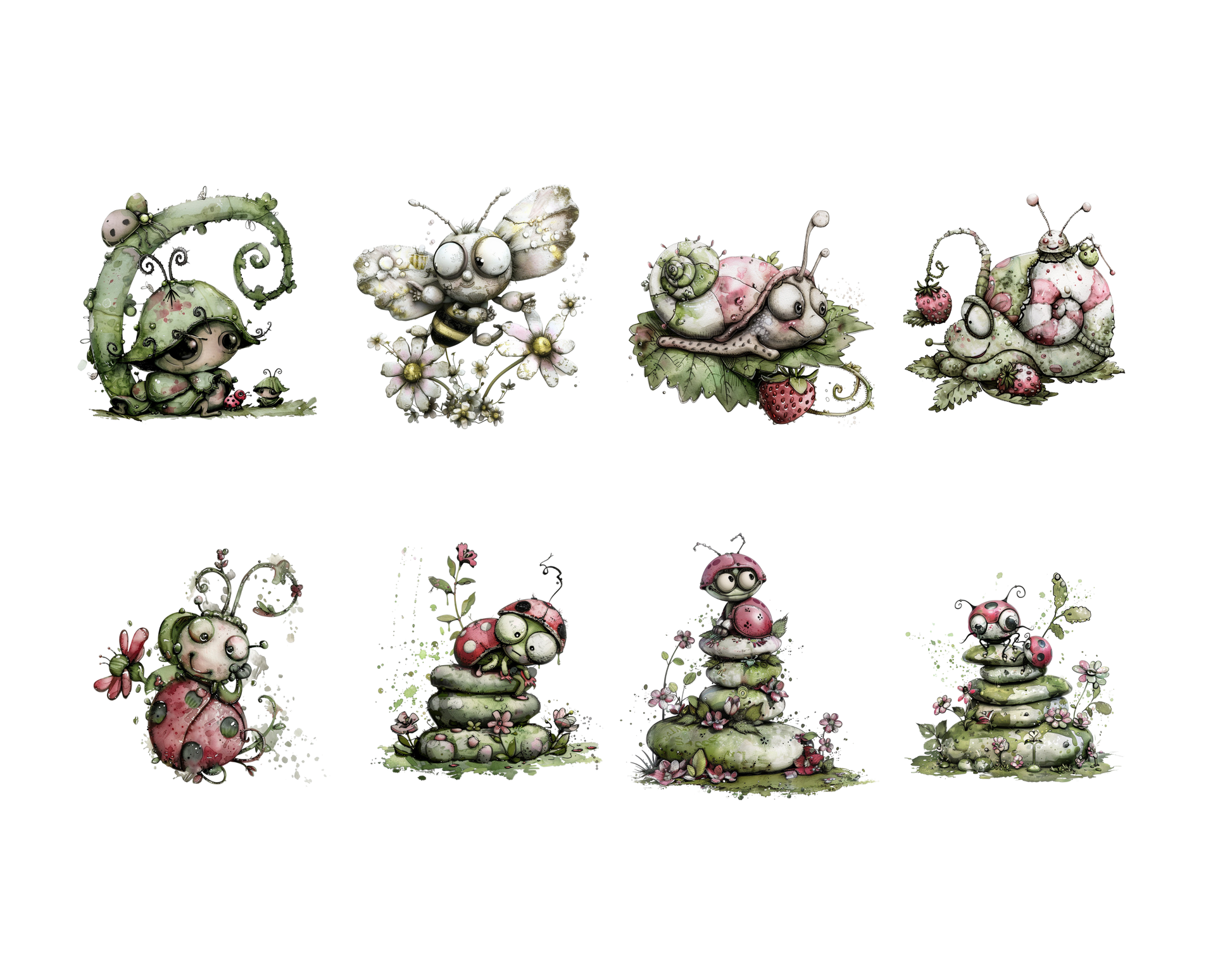 DIY Download Bug Clipart PNG Bundle