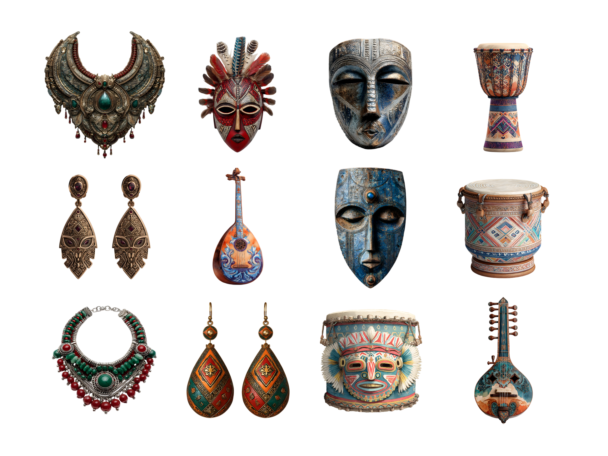 DIY Download Africa Character Clip Art Bundle