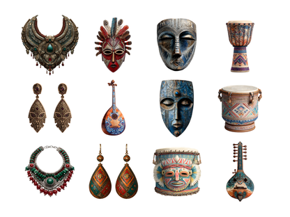 DIY Download Africa Character Clip Art Bundle