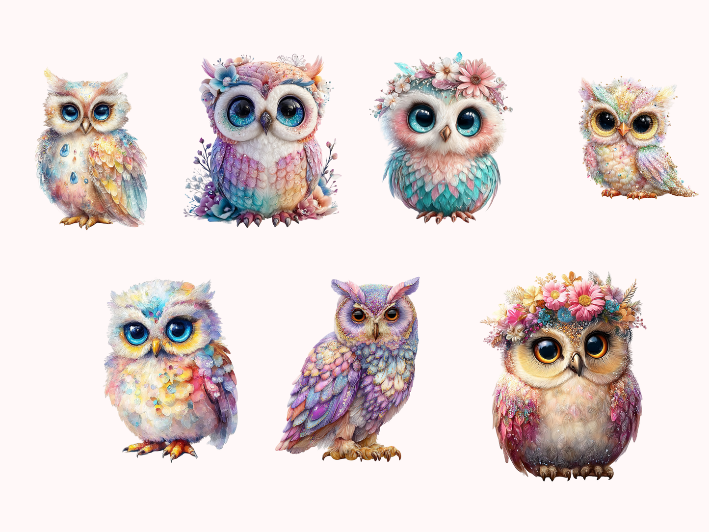 DIY Download Owl Clipart PNG Bundle