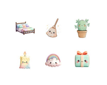 DIY Download Kawaii Clipart Bundle