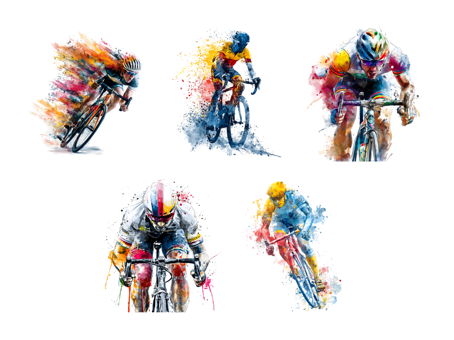 DIY Download Cycling Clipart PNG Bundle