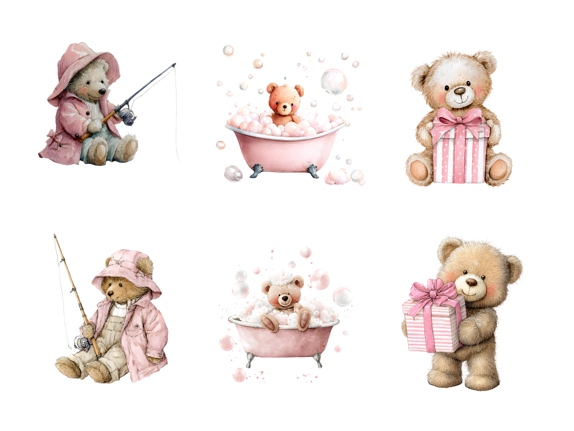 DIY Download Teddy Bear Clip Art Bundle