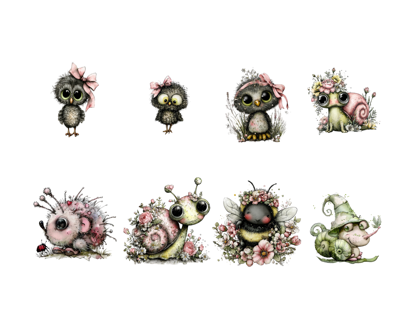 DIY Download Bug Clipart PNG Bundle