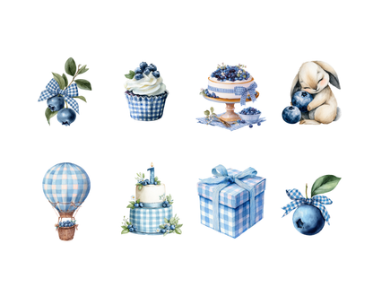 DIY Download Berry First Birthday Clipart Bundle