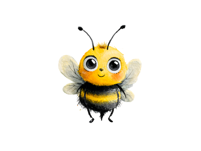 DIY Download Cute Bees Clipart PNG Bundle