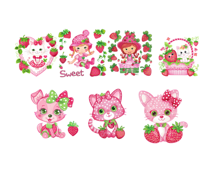 DIY Download Strawberry Clip art Bundle