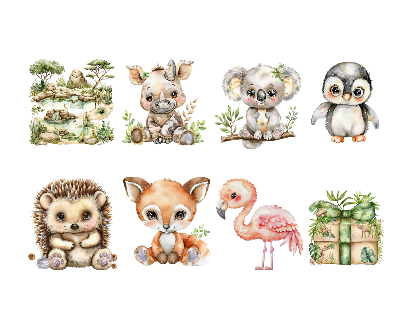 DIY Download Safari Animals Clipart PNG Bundle