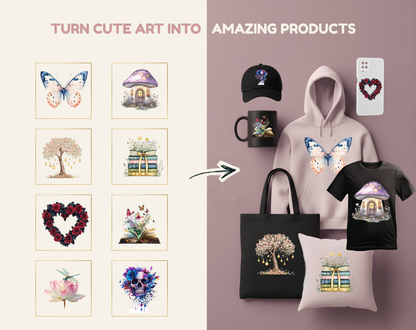 Butterfly & Floral Mega Clipart Bundle